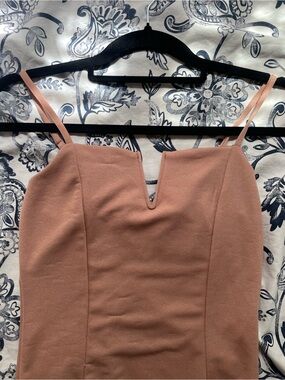 Pink Blush V-Notch Spaghetti Strap Bodysuit